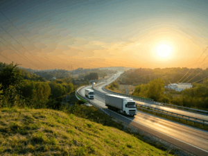 Camions sur route
