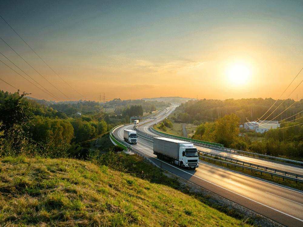 Camions sur route