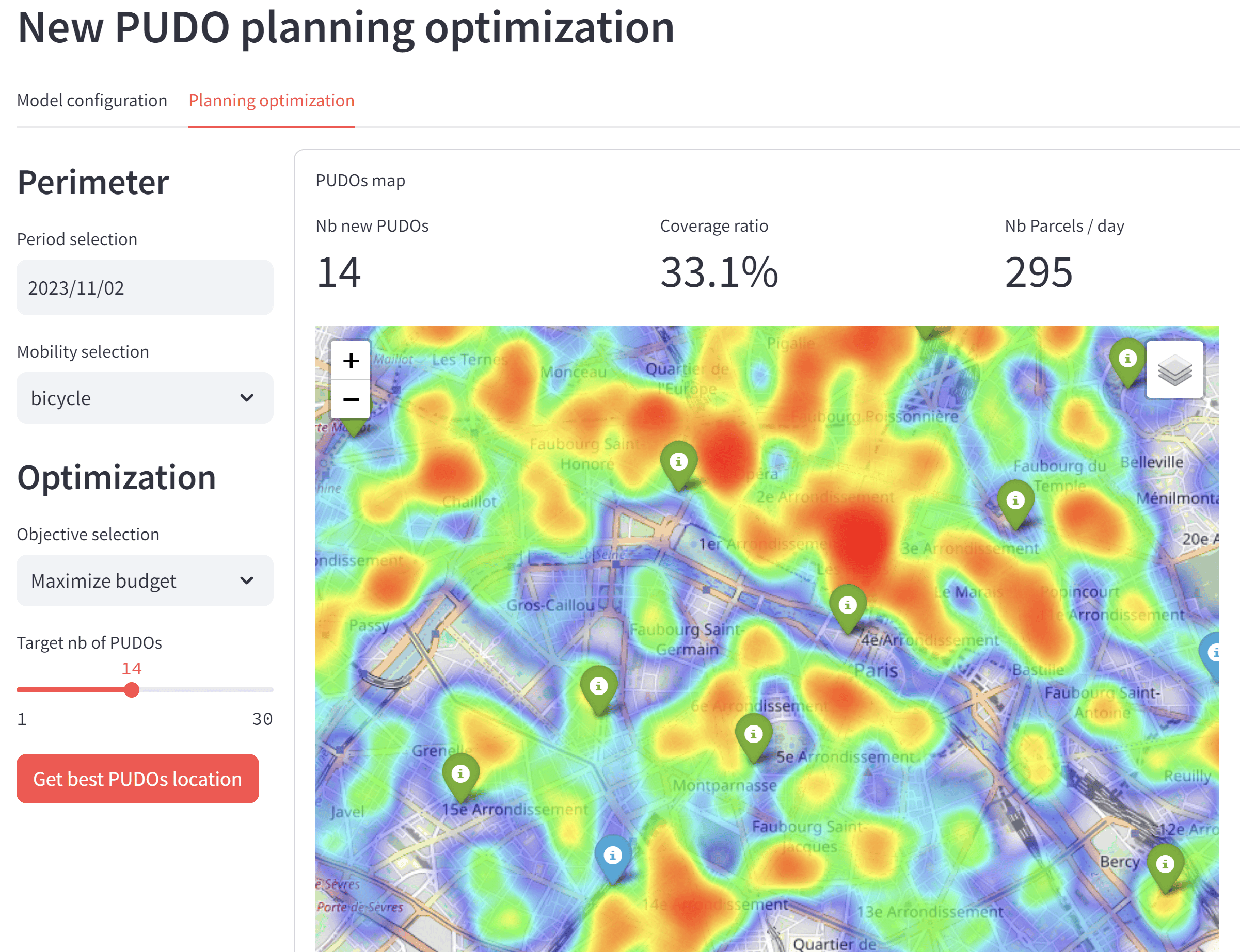 New PUDO planning optimization