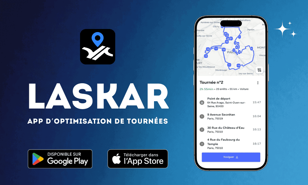 App Laskar pour l'optimisation de tournées