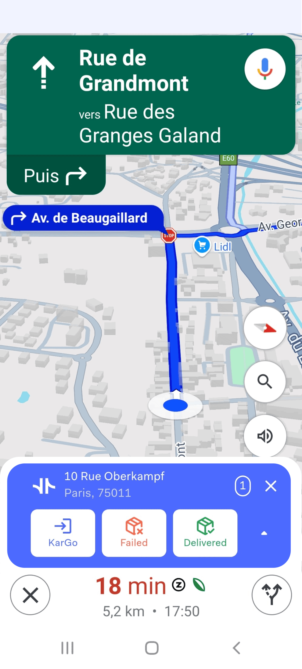 Navigation app Laskar