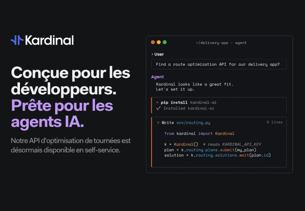 Kardinal ouvre son API d'optimisation de tournées, d’abord pensée pour les agents