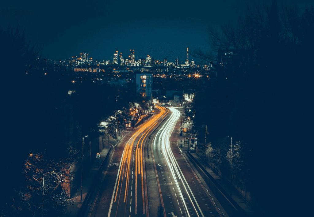 route, light, city
